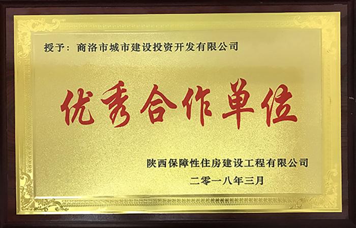 授予：優(yōu)秀合作單位