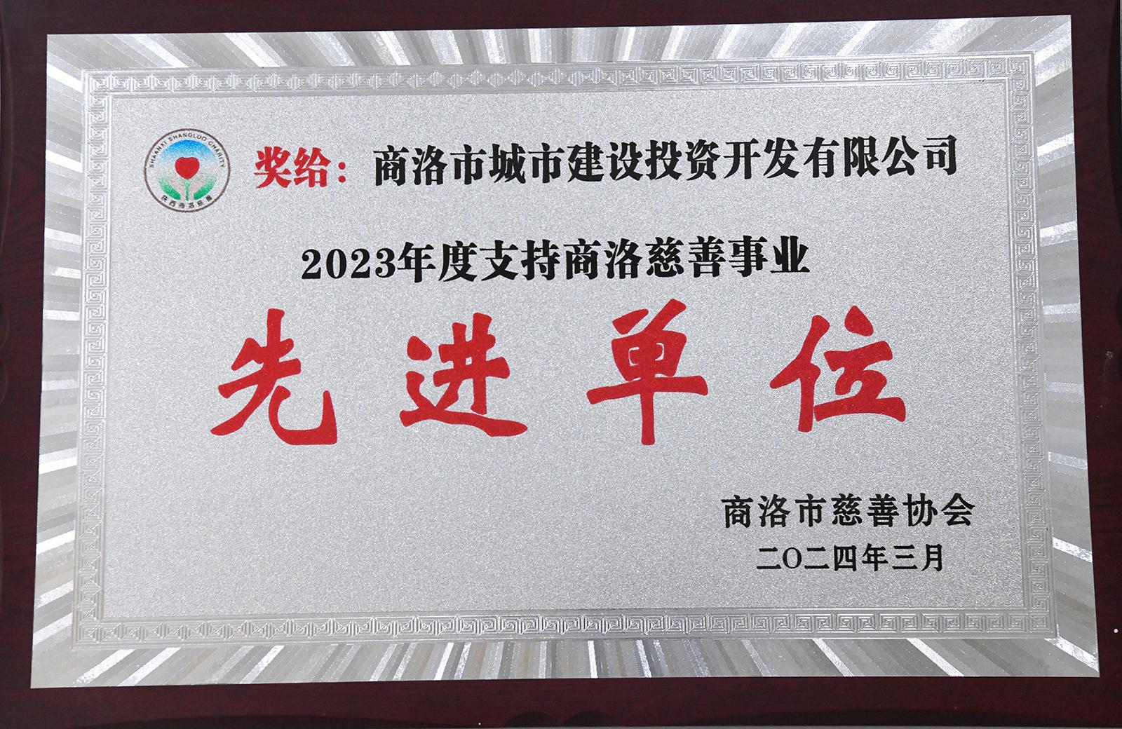 2023年度支持商洛慈善事業(yè)先進(jìn)單位
