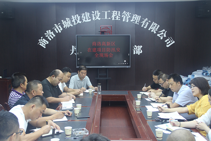 高新區(qū)建設環(huán)保局、質監(jiān)站來丹鶴綠洲項目召開在建項目防汛安全現(xiàn)場會